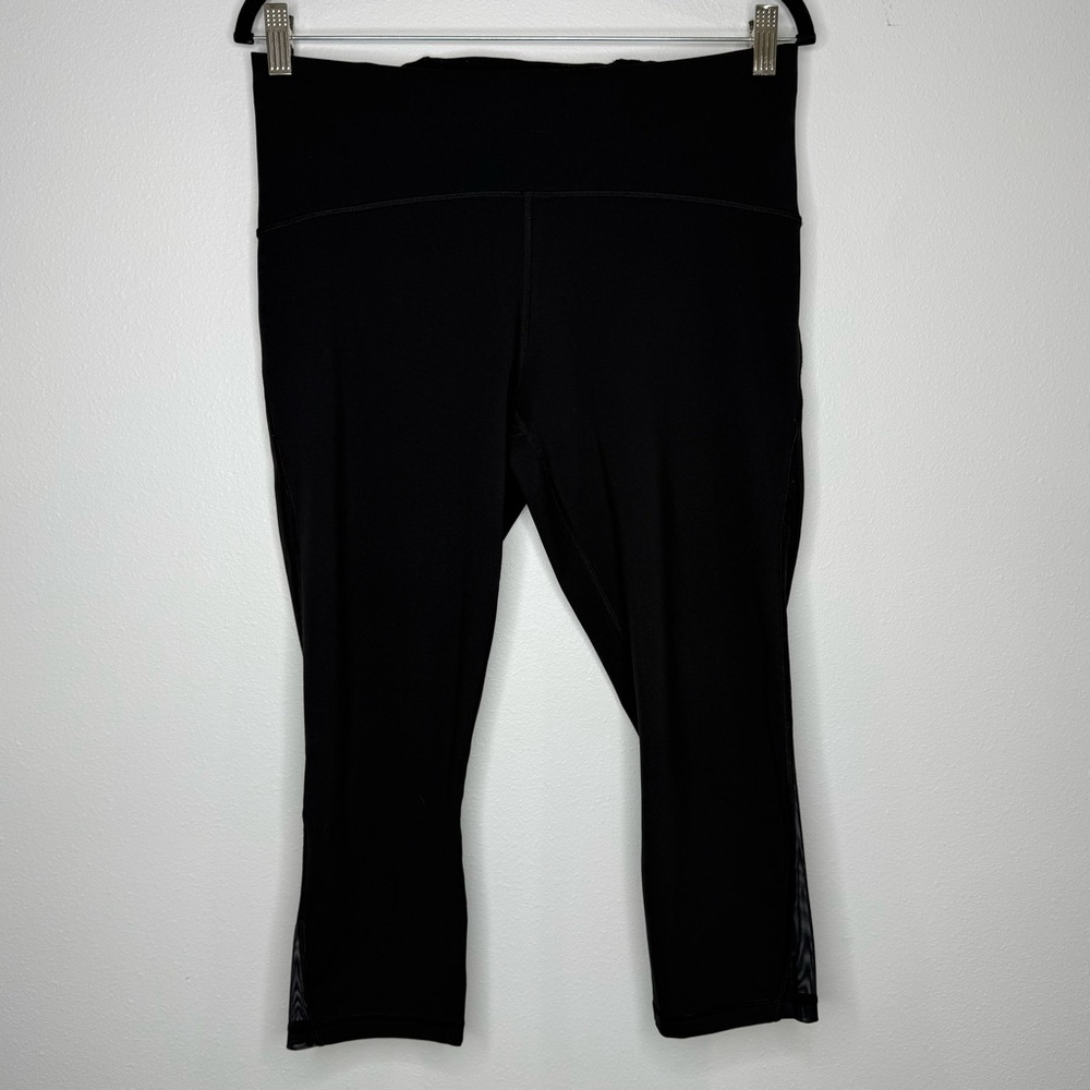 Lululemon Black Train Times Crop Size 12